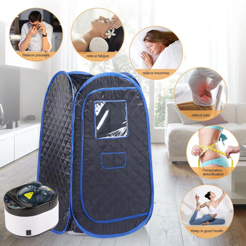 Description Picture 4 of itemPortable Steam Sauna Home Spa Foldable Saunas with 4L & 1500W Large Steam Generator 16 Levels Remote Control for Relaxation