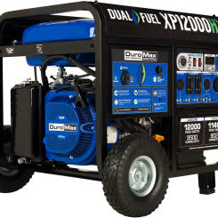 XP12000HX Dual Fuel Portable Generator-12000 Watt Gas or Propane Powered Electric Start w/CO Alert, 50 State Approved, Blue