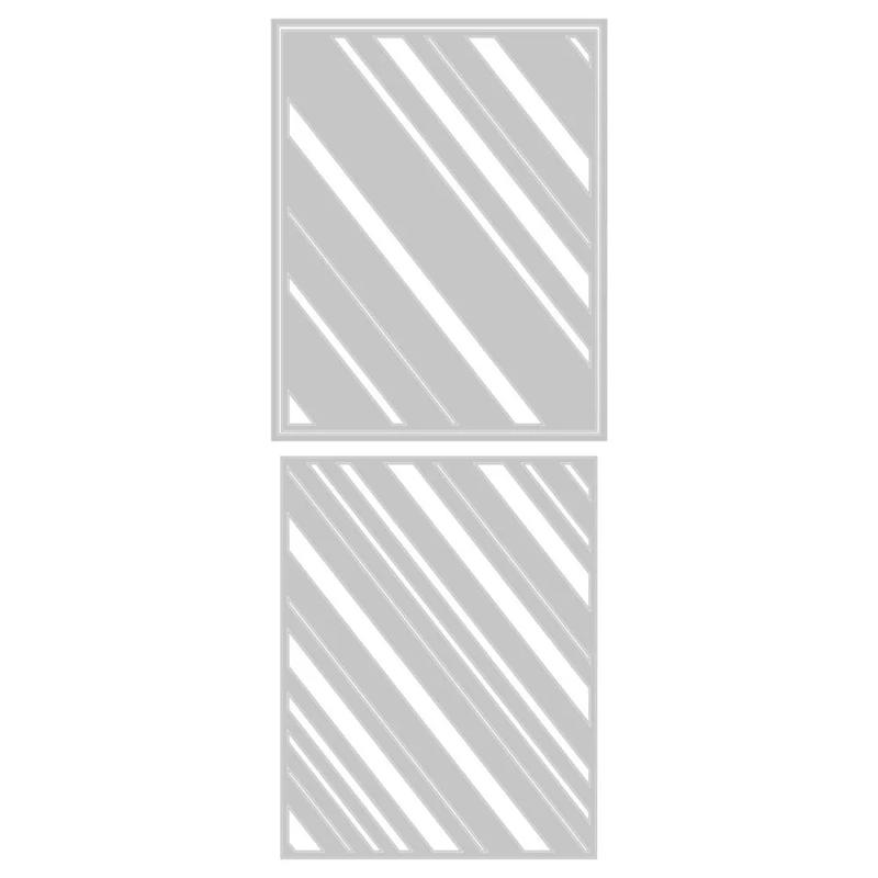 Description Picture 2 of item2pcs/set Oblique Stripe Background Metal Cutting Dies for DIY Scrapbooking Christmas Paper Craft Decoration Shaker Card Making