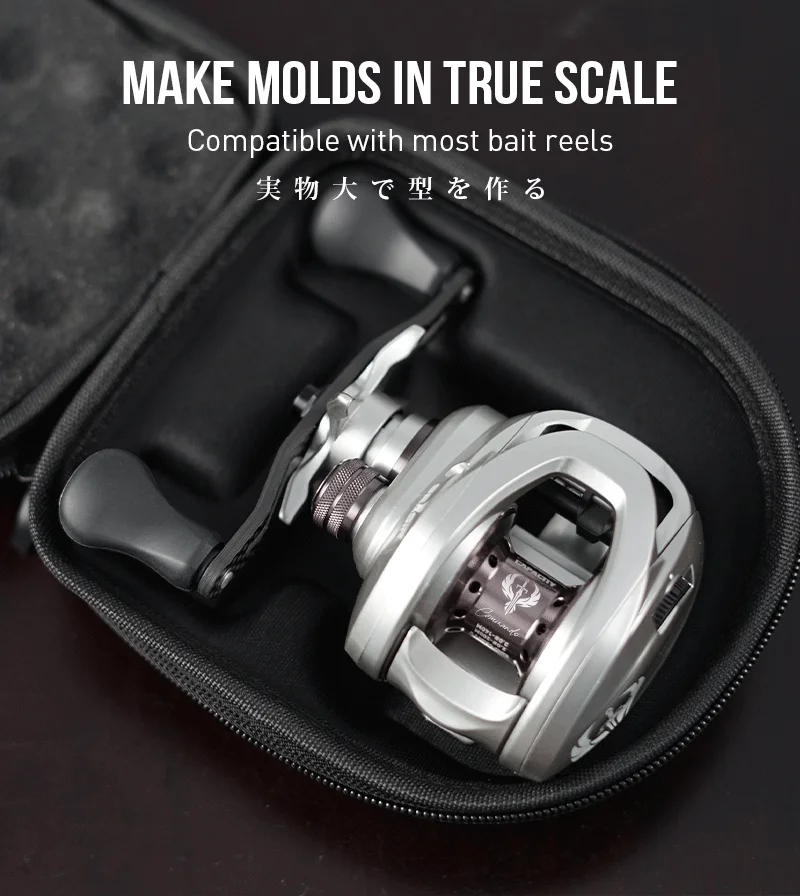 Description Picture 5 of itemSEASIR Commando Carbon Fiber Pattern Baitcasting Fishing Reel Bag Eva Waterproof Pouch Case Cover