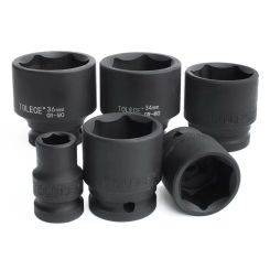 1/2" Inch Impact Hex Socket 12.5mm Square Hole Heavy  Air Sockets Metric 6-Point 46mm 41mm 38mm 36mm 34mm Tool