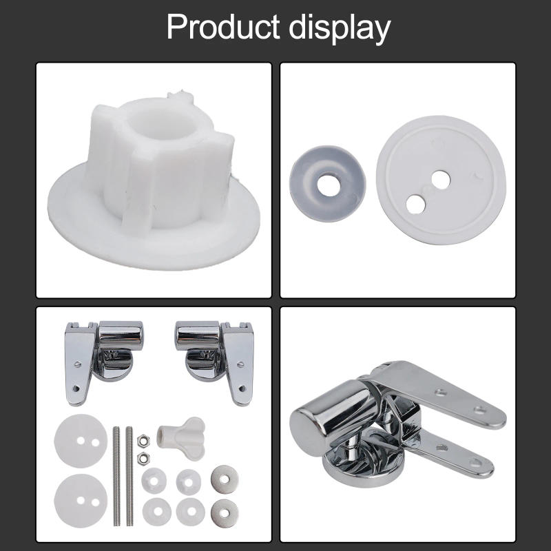 Description Picture 6 of itemToilet Seat Cover Hinge Chrome Toilet Base Soft Close Hinges Spare Replacement Fittings Hinge Toilet Seat Lid Mounting Connector