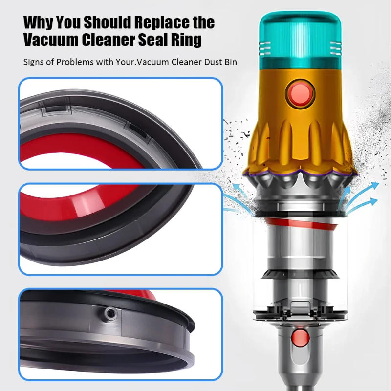 Description Picture 2 of itemDust Container Top Fixed Sealing Ring Accessories for Dyson V11 V15 SV14 SV15 SV22 Vacuum Cleaner Seal Rubber Ring Repair Part