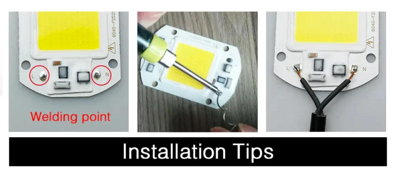 Description Picture 3 of itemLED Chip COB Lamp Bead 20W 30W 50W LED 220V 110V Smart IC No Need Driver DIY Flood Light Led Matrix Spotlight Outdoor Chip Lamp