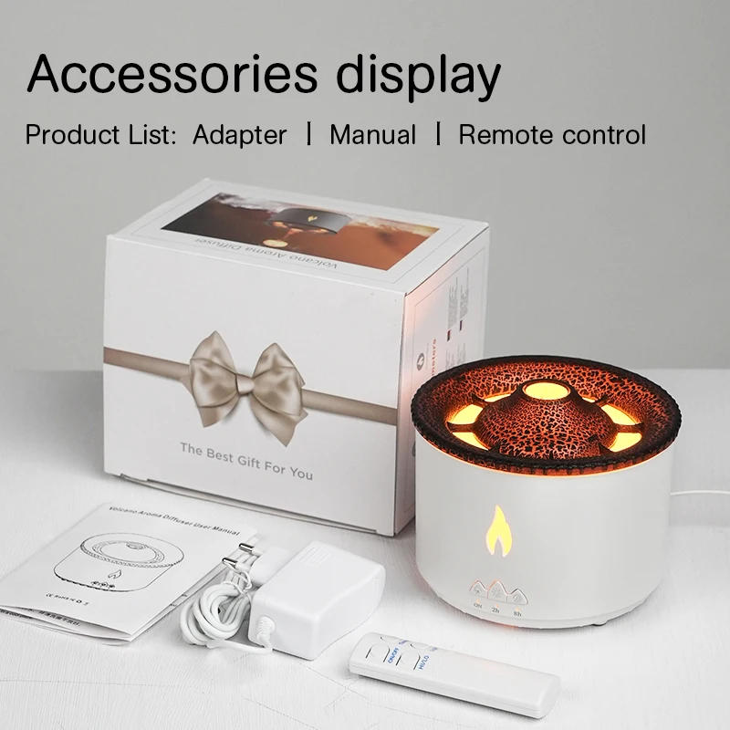 Description Picture 3 of itemKINSCOTER Volcano Flame Aroma Diffuser Jellyfish Smoke Ring Air Humidifier 360ml Aromatherapy Essential Oil Diffuser Cool Gift