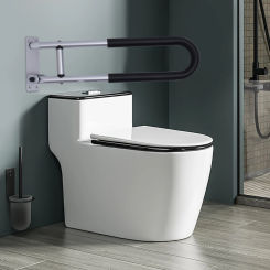 Toilet Grab Bar Rail Toilet Aid Wall Mount Shower Drop Down Frame Handle Bathroom Safety Support Rail for Elderly Disabled