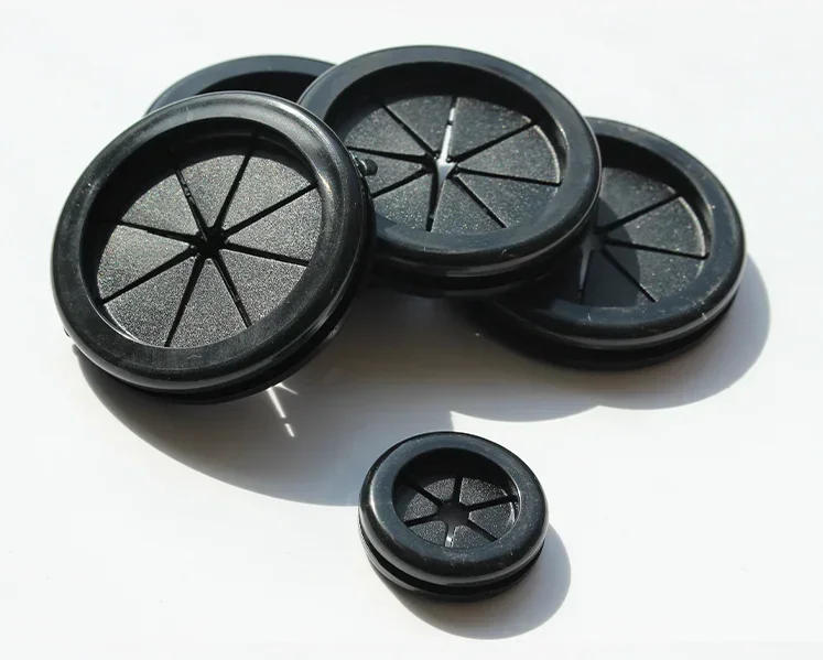 Description Picture 5 of item10pcs Rubber wire grommet gasket sheet 25mm flat seal o ring Dust hole plug for Electric box inlet outlet cable holder protector