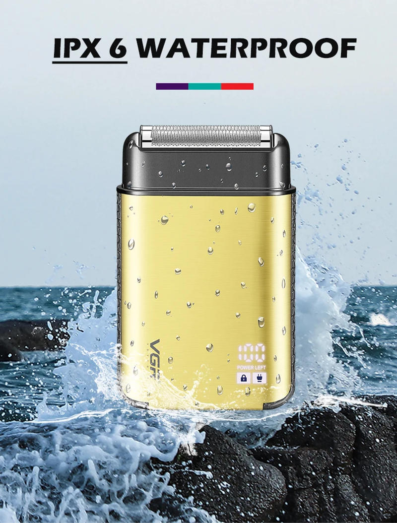 Description Picture 6 of itemVGR Men's Personal Shaver Household Convenient Shaver Reciprocating Blade Washable Metal Body Intelligent Digital Shaver V-359