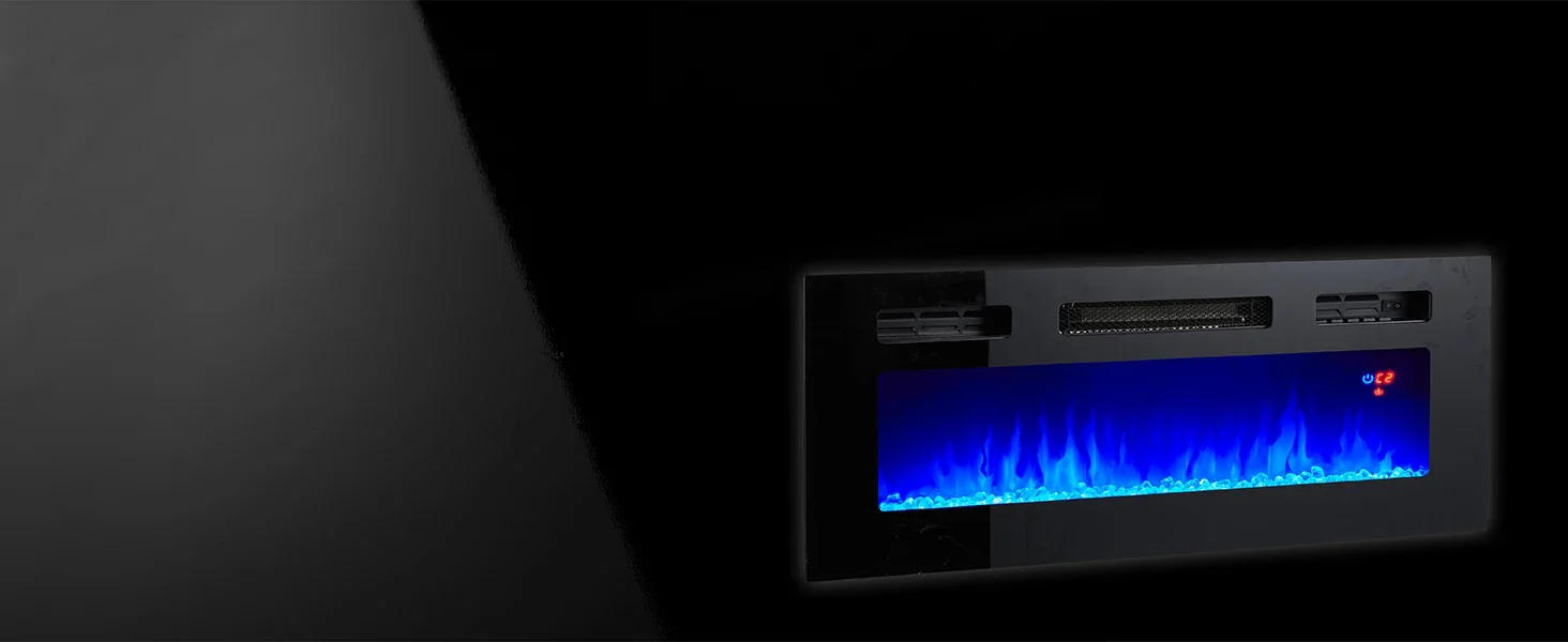 Description Picture 4 of itemTV Stand with Fireplace and Bookshelves, 2-Tier Fireplace TV Stand, 2 X Wall Cabinets & 2 X End Tables, LED Lights TV Console