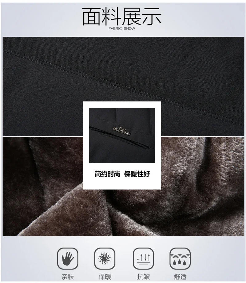 Description Picture 5 of itemMen Cotton Padded Warm Loose Thickening Parka Coat Winter Jacket Casual Corduroy Male Jacket Men's Clothing Warm fur collar