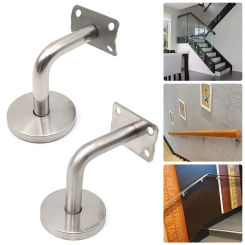1Pcs Wall Support Handrail Bracket Stair Railing Guardrail Stainless Steel Hand Rail Holder Home Decoration Accessories 60x60mm