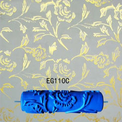 7inch Roller And Patterned Paint Machine Wall Tools 5" Rubber Roller Brush Tool Set 3D Pattern Wallpaper Room Decor