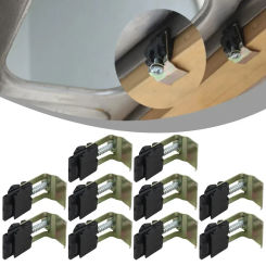 10pcs/set Undermount Sink Clips Mounting Brackets Repair For Kitchen Bathroom Shower Kitchen Sink Fixing Clips