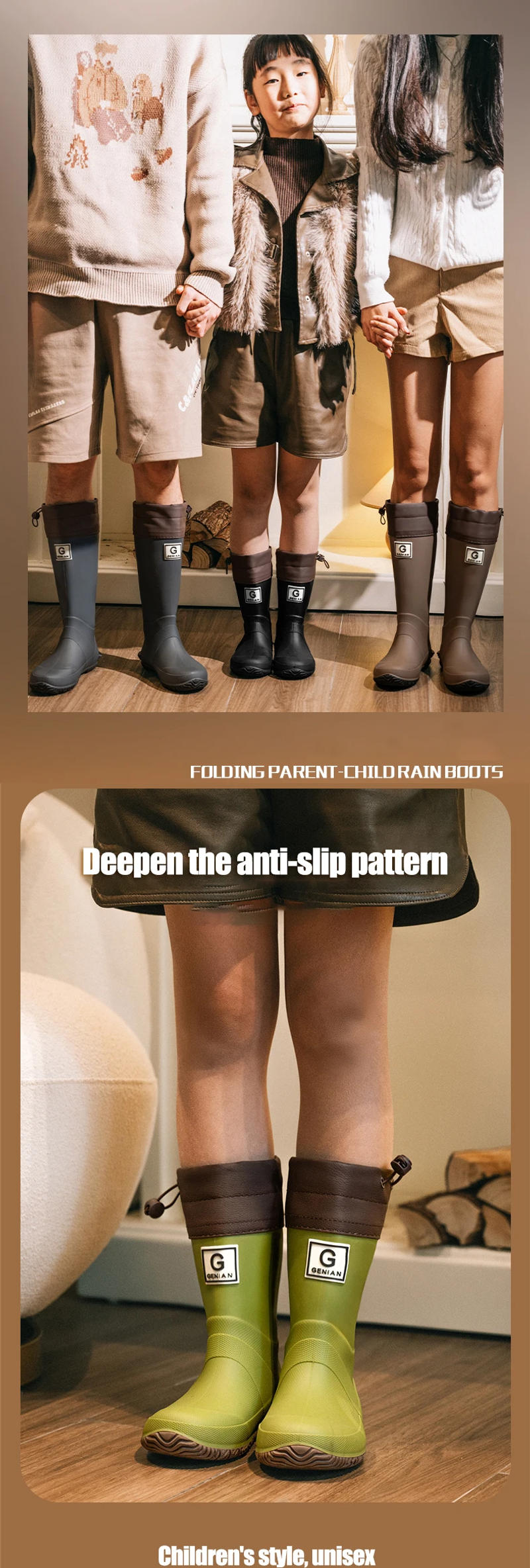 Description Picture 2 of itemSummer children buckle rain shoes girls fashion beautiful water shoes thick soles non-slip rain boots