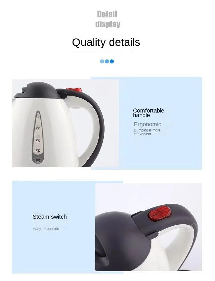 Description Picture 4 of item12V 24V Car Electric Kettle 1L Large Capacity Portable Travel Water Boiler Car Truck Travel Coffee Heated Tea Pot