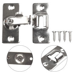 1pcs Door Lock 90 Degree Barn Latch Bolts Stainless Steel Hook Latches Window Cabinets Rights Angle Sliding Gates Hardware