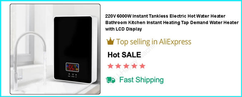 Description Picture 4 of itemEU/US Plug 3500W Electric Thankless Mini Instant Hot Water Heater 220/110V bathroom Faucet Tap Heating 3 Seconds Instant Heating