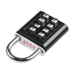 Protect Your Valuables Zinc Alloy Suitcase Lock 8 Digit Combination Padlock Solid Steel Body Compact and Portable Design