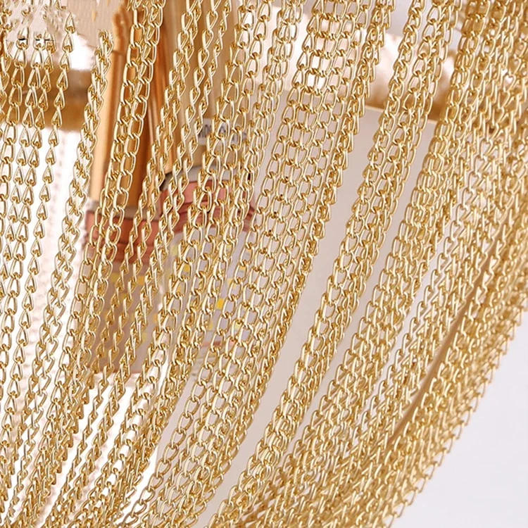 Description Picture 6 of itemLong Aluminum Chain Sconce For Aisle LOFT Mirror Bedroom TV Wall Lamp LED Lighting Gold Silver Italian Vanity Decoration