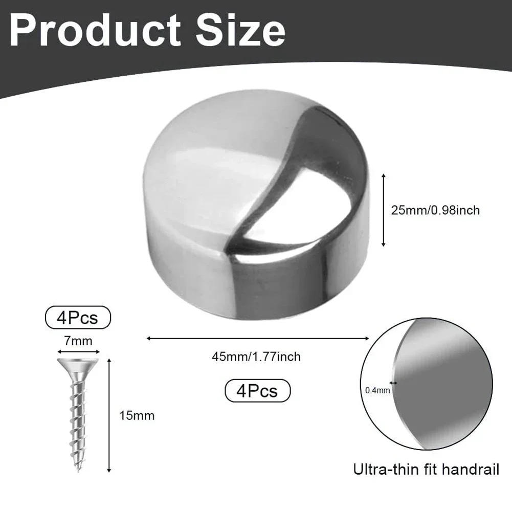 Description Picture 3 of item4pcs 45MM Staircase Handrails Decorating Plug PVC Armrest Accessories Pipe Plug Wall Bracket Round End Caps