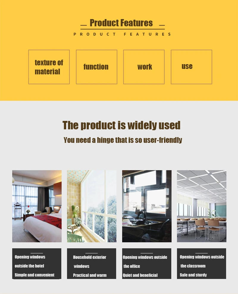 Description Picture 3 of itemPlastic Steel Door And Window Hinge Aluminum Alloy Window Plastic Door Inner Opening Accessories Casement Window Hinge Invisible