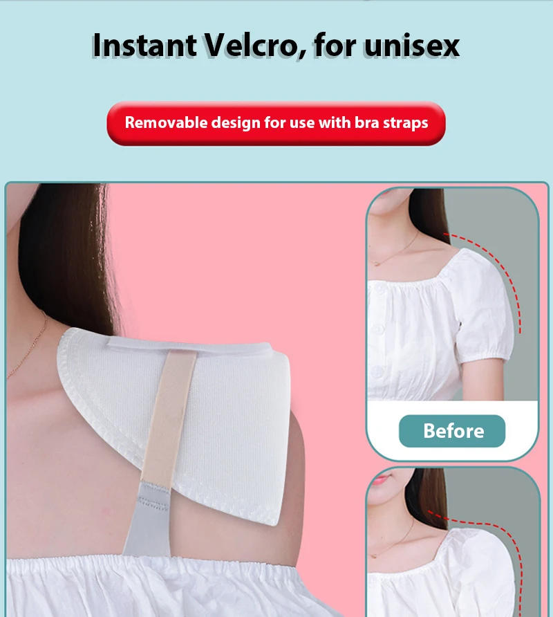 Description Picture 2 of itemSponge Shoulder Pads Unisex Men Formal Wear Supplies Women Clothing Dress Accessories Removable Enhancer Shoulder Pads