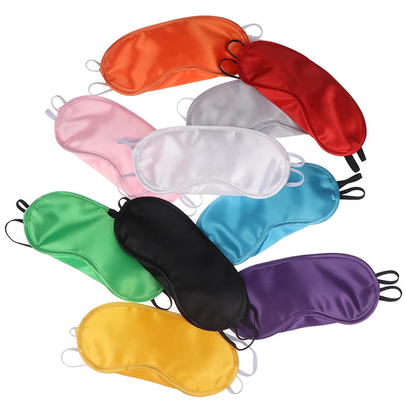 Description Picture 4 of item1PC Silk Eye Mask Eyeshade Cover Shade Soft Blindfold Travel Eyepatch Natural Sleeping Eye Patch Sleep Mask Women Men