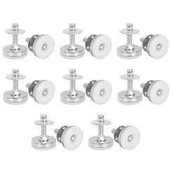 16PCs Furniture Foot Pad M8x30mm Adjustable Table Feet with T Nut Bolt for Chairs Cabinets Workbenches and Furniture Levelers