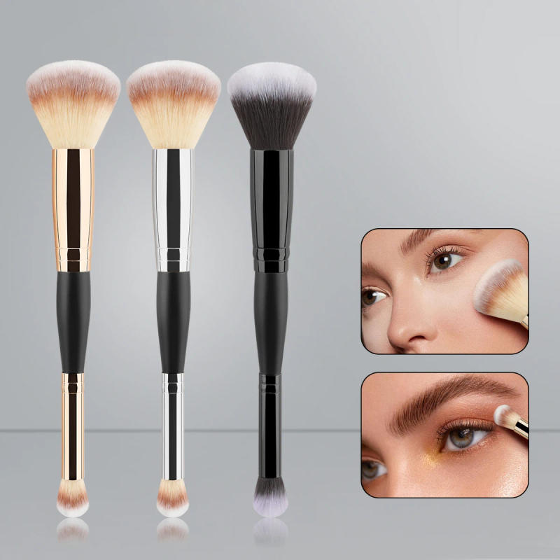 Description Picture 2 of itemDouble Head Professional Makeup Brushes 2 In 1 Foundation Brush Concealer Highlighter Powder Blush Brush Beauty Make Up Tools