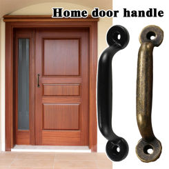 Set of 10 Heavy Duty Antique Barn Door Handle, Large Rustic Retro Cast Iron Handle for Gates Garages Sheds Furniture