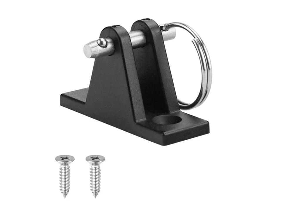 Description Picture 5 of itemNylon Deck Hinge Mount with Quick Release Pin Bracket Kayak Canoe Dinghy Bimini Top Fitting Boat Cover Bimini Sprayhood Canopy