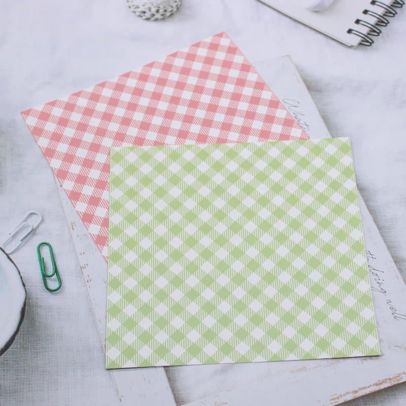 Description Picture 5 of itemKSCRAFT 6" Single-side Printed Gingham pattern creative papercraft art paper handmade scrapbooking kit set books