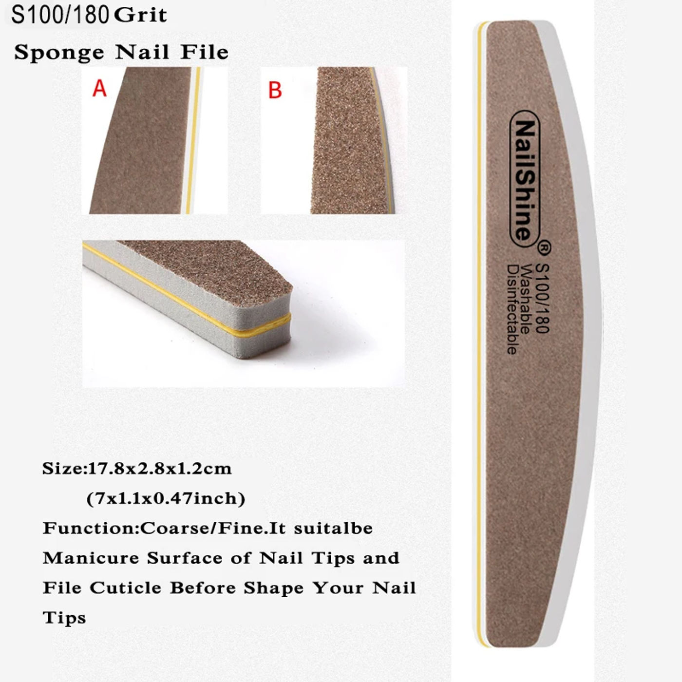 Description Picture 6 of item8Pcs/Box Nail File Buffer Kit Gel Polishing Grinding Sanding Sponge Nails Files Set Manicure Professional Nail Care Beauty Tools