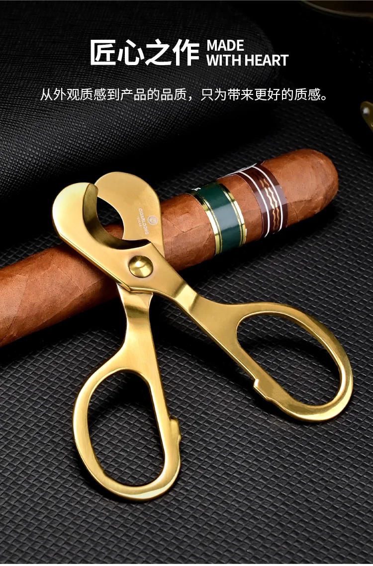 Description Picture 5 of itemStainless Steel Cuban Cigar Cutter Cigar Scissors Knife Head Guillotine Portable Cigar Knife Cutter Cigar Smoking Accessories