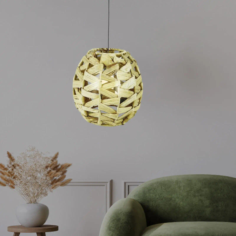 Description Picture 5 of itemRetro Style Woven Lamp Shade Pendant Light Cover Chandelier for Bedroom Living