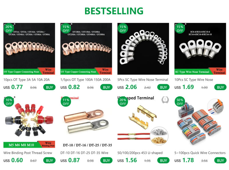 Description Picture 2 of itemWire Terminal Copper Crimp Splice DT-10 DT-16 DT-25 DT-35 Silver Tin Plated Block Bare Bolt Hole Nose Tube LUG Cable Connector