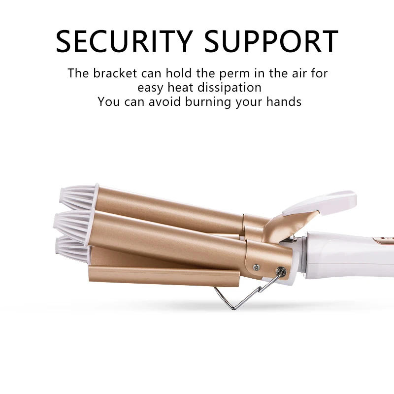 Description Picture 5 of item3 Barrel Curling Iron Professional Hair Curler Styler Hair Waver Styling Electric Fast Heating Curling Wand Hair Crimper Tools