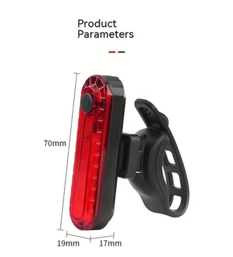 Description Picture 2 of itemBicycle Light Tail Night Riding Warning Light USB Rechargeable High Bright Strong Rear Light Road Cycling Equipment
