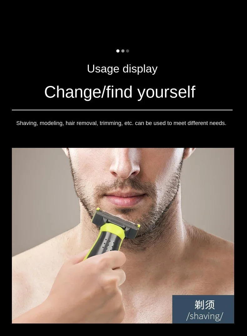 Description Picture 5 of itemElectric Shaver for Men Professional Beard Trimmer Cordless Razor Body Trimer USB Rechargeable Face Male Hair Shaving Machine