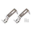 2pcs Heavy Duty Curtain Rod Bracket Practical Bracket Hang Curtain Rod Holders Tap Right Into Window Frame Rod High Quality