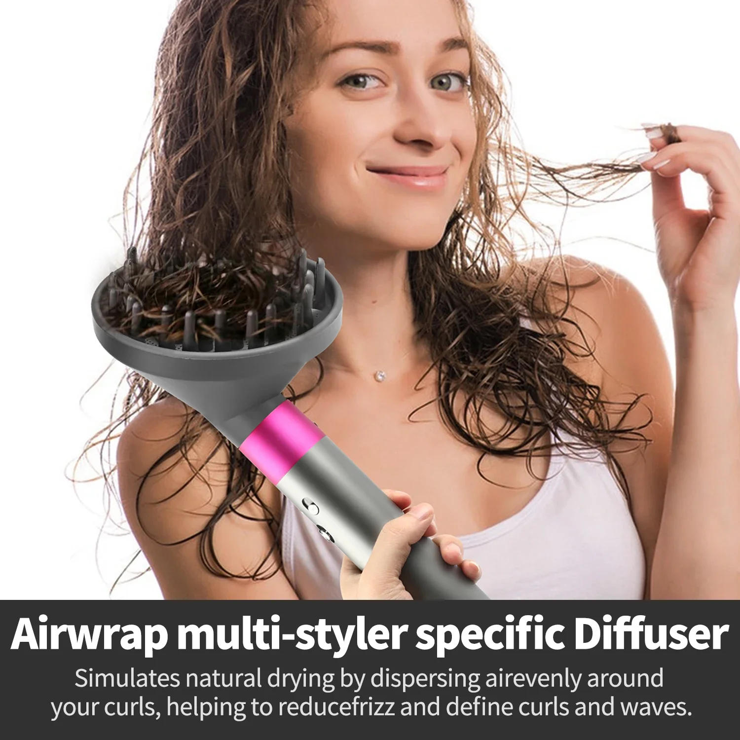 Description Picture 2 of itemUpgraded Diffuser Nozzle for Dyson Airwrap HS01/05 Converts Airwrap Styler Universal Stereotype Hair Dryer Diffuser Accessories