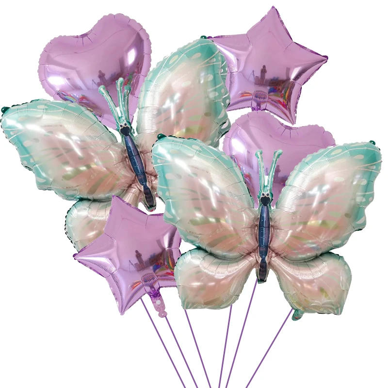 Description Picture 5 of item6pcs/set Large Butterfly Balloon Fairy Garden Butterfly Theme Party Wedding Baby Shower Girl Birthday Party Decoration