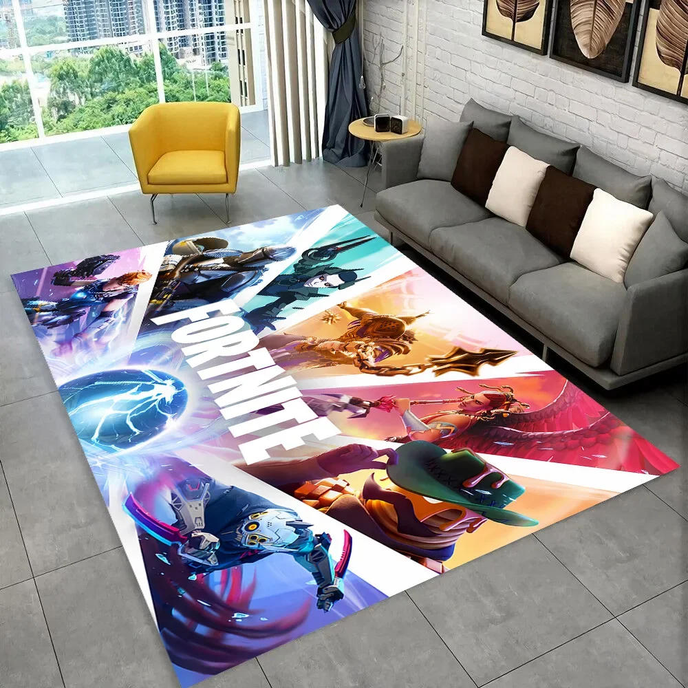 Description Picture 2 of itemCartoon Game 3D F-Fortnite HD Game Rug Carpet for Living Room Bedroom Home Decor,Floor Mat Non-slip for Sofa Doormat Gift Kids