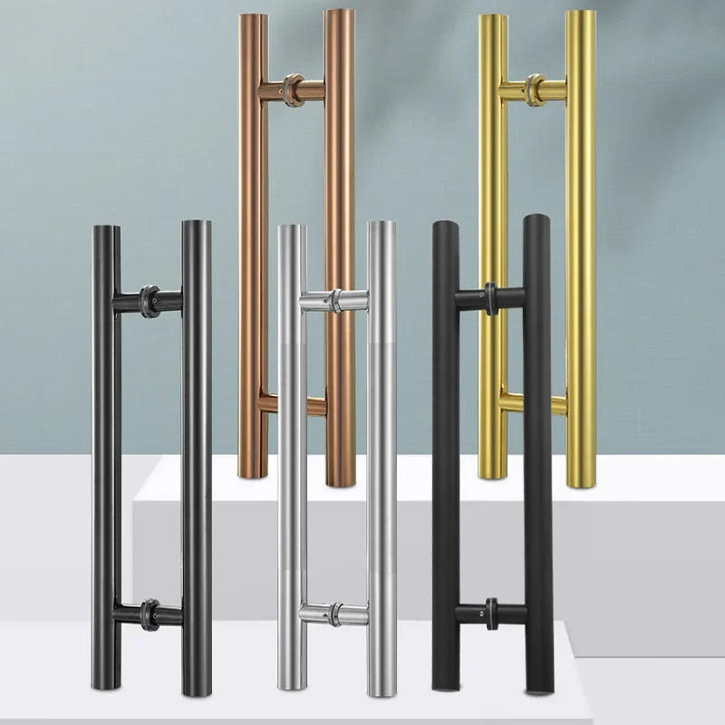 Description Picture 3 of itemShape Glass Door Handles Stainless Steel Barn Doors Pull Handle Set Shower Door Hardware Fittings