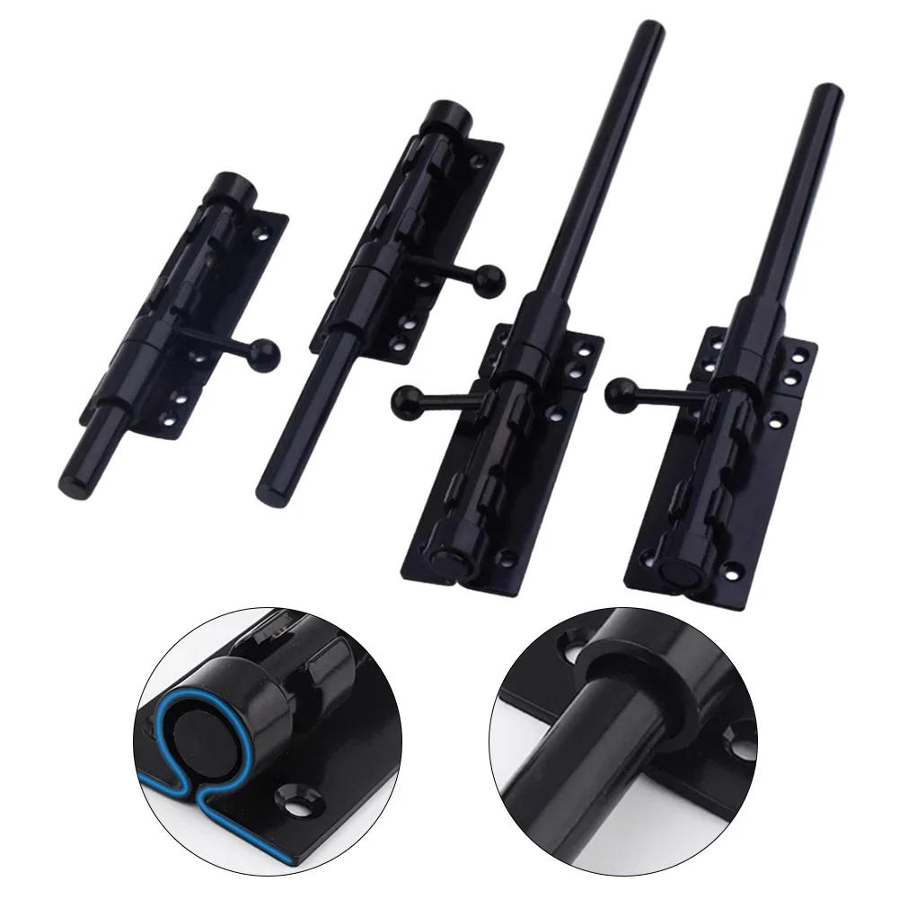 Description Picture 2 of itemDoor Window Bolt Latch Heavy Duty Gate Latch Slide Door Lock Buckle  304 Stainless Steel Black Bolt Lock Home Hardware