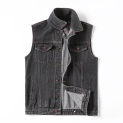 Men's Denim Vest Jacket Large Size 6XL Plus Size 7XL Clothing Summer Fashion Waistcoat Male Casual Big size Jeans Jacket Men