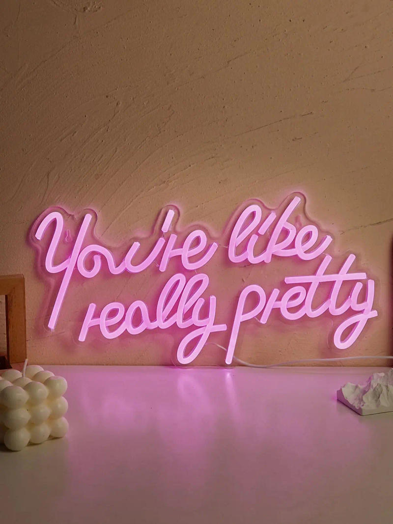 Description Picture 5 of itemChi-buy LED Neon U Like Really Pretty USB Powered Neon Signs Night Light 3D Wall Art & Game Room Bedroom Party Decor Lamp Signs