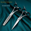 Samurai Japanese Hair Scissors Barber Scissors Hair Stylist Flat Cut Teeth Scissors Thin Scissors