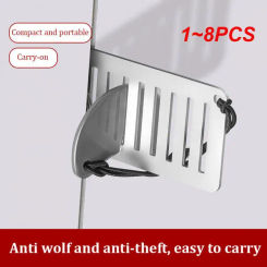 1~8PCS Portable Door Lock Punch-free Security Door Locker Safety Latches Metal Lock Home Room Hotel Travel Anti Theft Door