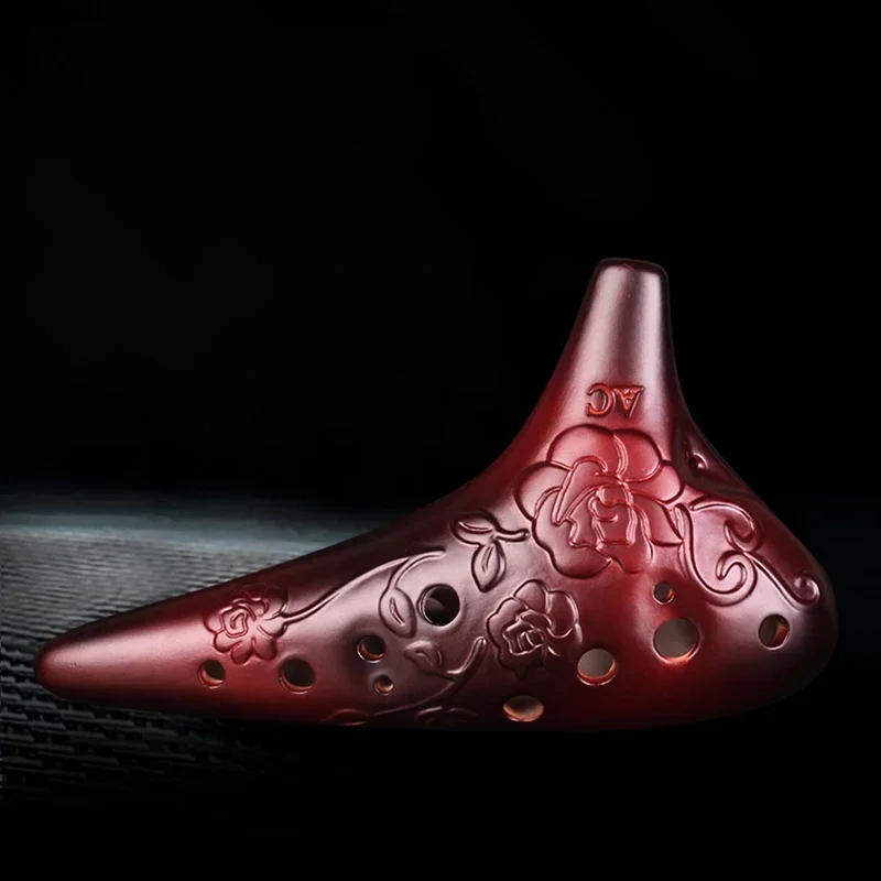 Description Picture 4 of itemFENGYA Ceramic Ocarina 12 Hole Alto C Key Music Flute Professional Smoked Ocarinas Xun Beginner Traditional Orff Instrument Gift